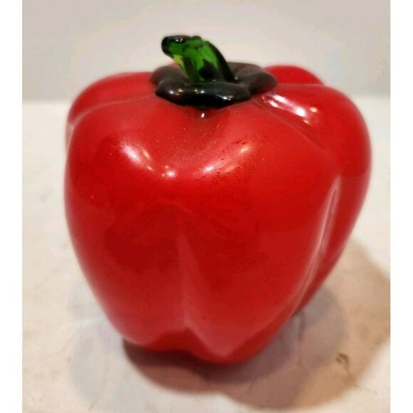 MCM Glass Purple Grapes & Red Bell Pepper Decorations Fruits Vegetables Food - Picture 7 of 16